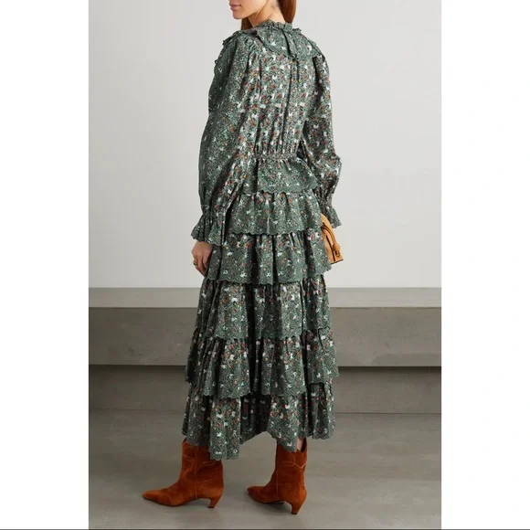 NWT Ulla Johnson Odile dress in Dragonfly green, size 2 - Picture 3 of 7